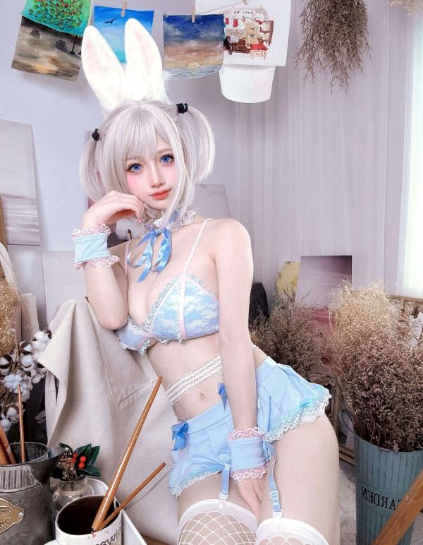    沖田凜花Rinka - 藍色兔子私房寫真，極品兔女郎角色扮演性感COS大尺度誘惑，70P高清攝影第24张图片
