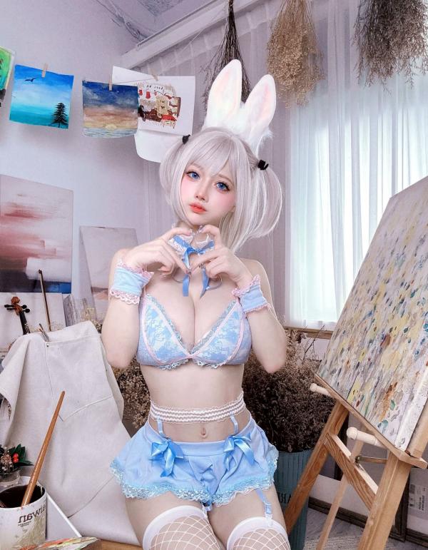    沖田凜花Rinka - 藍色兔子私房寫真，極品兔女郎角色扮演性感COS大尺度誘惑，70P高清攝影第34张图片