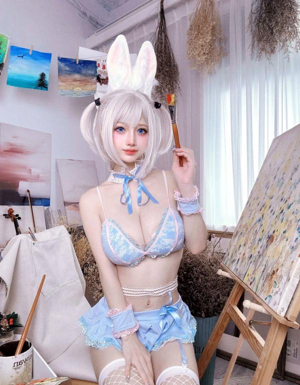    沖田凜花Rinka - 藍色兔子私房寫真，極品兔女郎角色扮演性感COS大尺度誘惑，70P高清攝影第39张图片