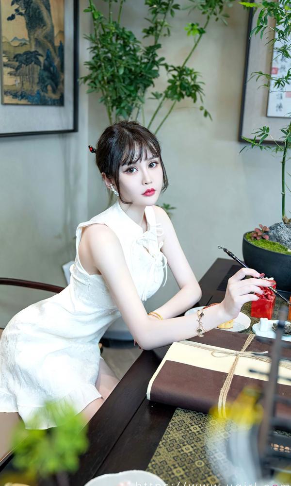    UGirlsApp尤果圈-2674-青树-《节日主题》古风国风写真 - 雅致古典白裙中式美少女大尺度私房第21张图片