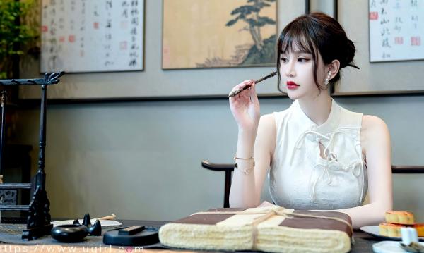    UGirlsApp尤果圈-2674-青树-《节日主题》古风国风写真 - 雅致古典白裙中式美少女大尺度私房第32张图片