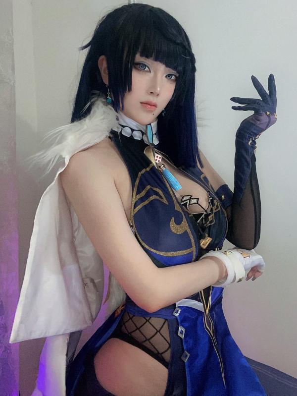    起司块wii写真 - 夜兰Cosplay二次元私房自拍，高冷御姐角色扮演系列 [52P]第45张图片