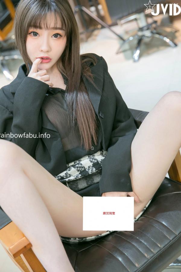    JVID璃奈酱与婕咪：理发店诱惑沙龙，制服若隐若现的极致双生情色大片第7张图片