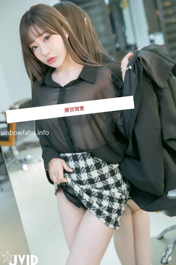    JVID璃奈酱与婕咪：理发店诱惑沙龙，制服若隐若现的极致双生情色大片第8张图片