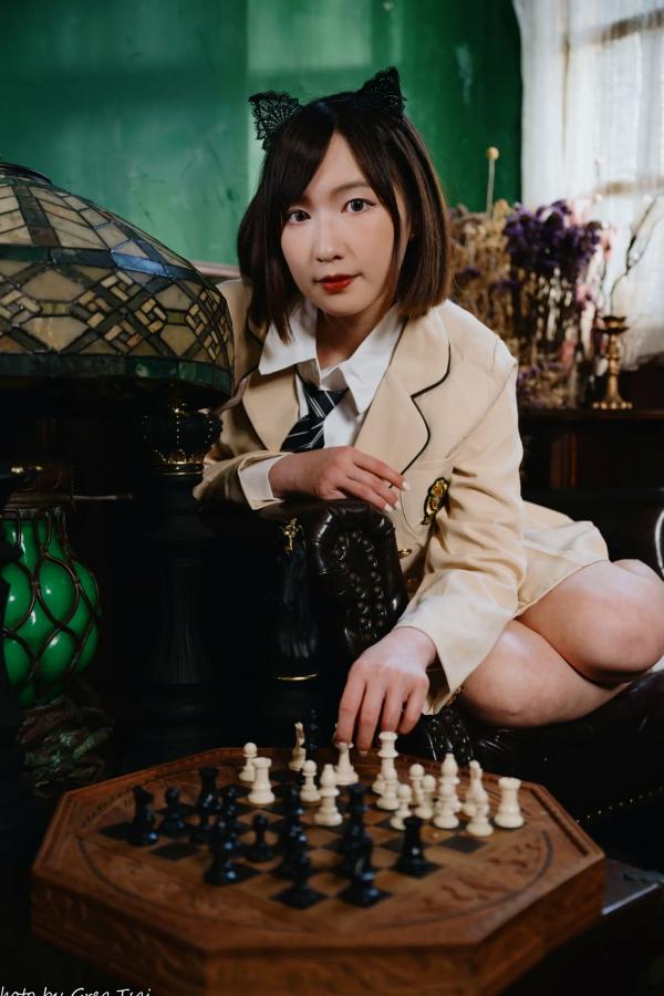    柯姿 - 哈利波特魔法学院风学生服，猫耳俏皮制服诱惑，唯美书房写真 [93P]第76张图片