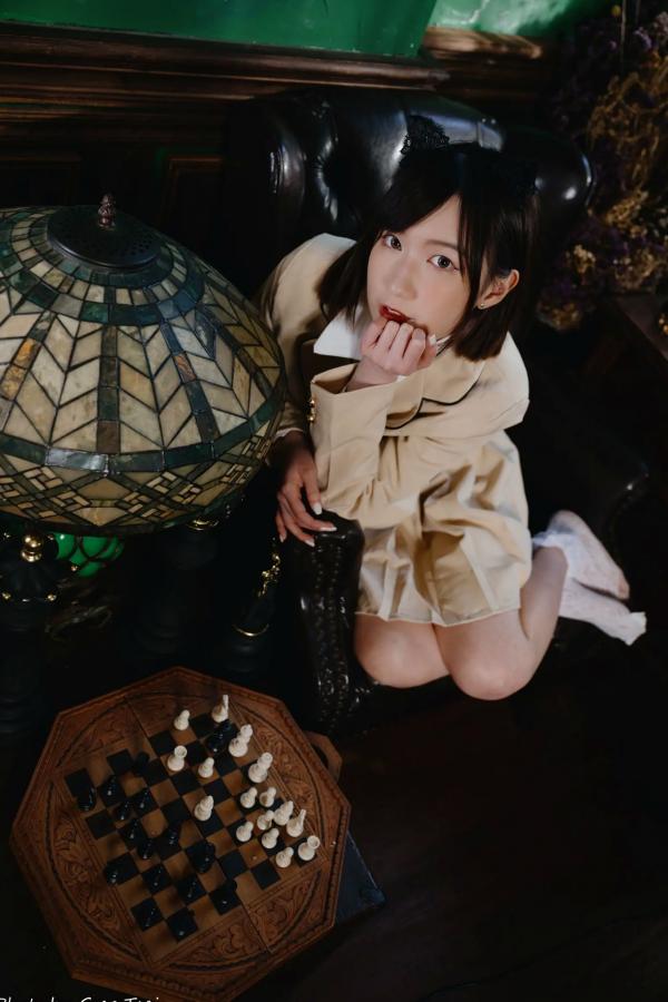    柯姿 - 哈利波特魔法学院风学生服，猫耳俏皮制服诱惑，唯美书房写真 [93P]第78张图片