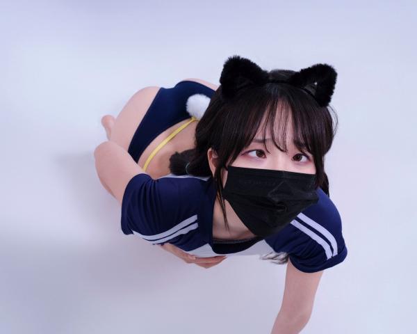    韩国美女-BAEKSULTANG-GlamARchive-Vol.21-运动风猫耳少女-黑口罩诱惑-纯欲白棚写真第26张图片