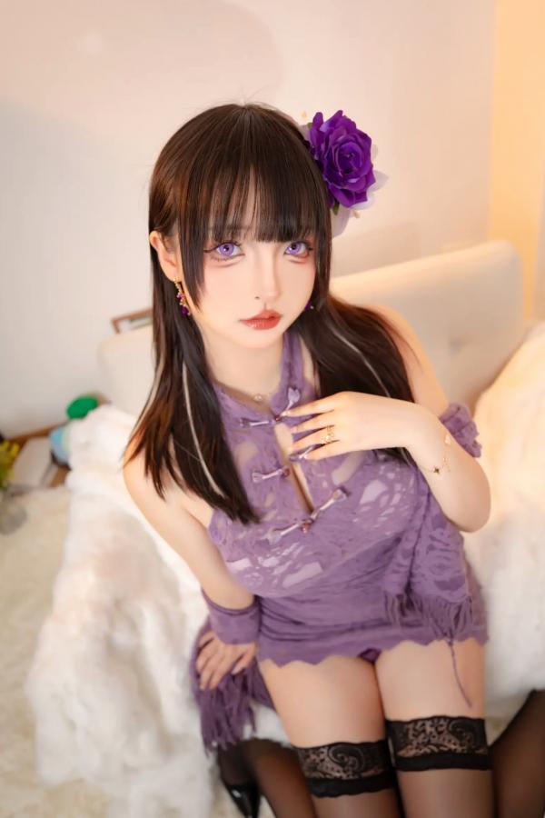    萝莉神楽板真冬紫色心情私房写真，诱惑黑丝高跟尽显性感美腿，极致魅惑视感 [75P]第15张图片