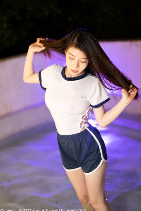    MyGirl美媛馆-633-Vetiver嘉宝贝儿-酒店泳池白色高叉连体衣-2022.06.29 - 无圣光大尺度第5张图片