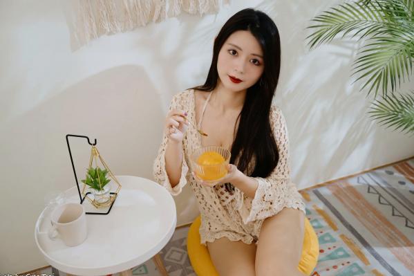    筱筱 - 唯美镂空编织居家私房棚拍，气质女神展现温婉优雅魅力，清新治愈范儿[100P]第7张图片