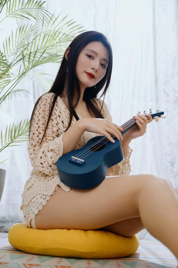    筱筱 - 唯美镂空编织居家私房棚拍，气质女神展现温婉优雅魅力，清新治愈范儿[100P]第29张图片