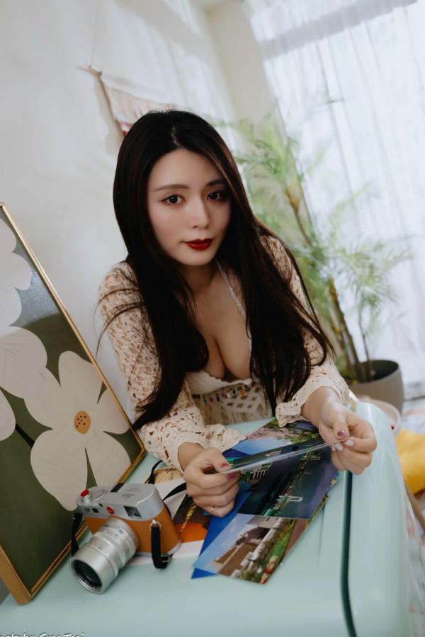    筱筱 - 唯美镂空编织居家私房棚拍，气质女神展现温婉优雅魅力，清新治愈范儿[100P]第72张图片