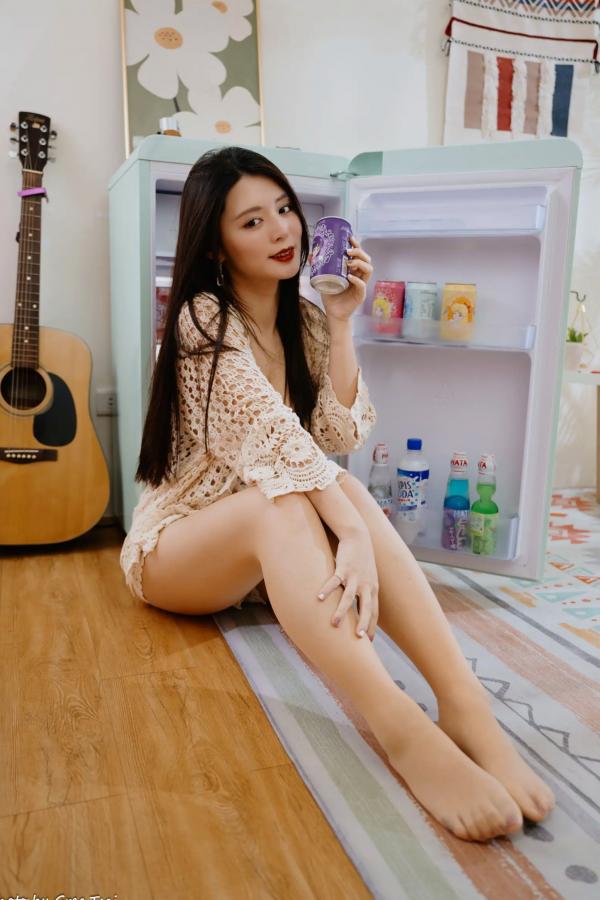    筱筱 - 唯美镂空编织居家私房棚拍，气质女神展现温婉优雅魅力，清新治愈范儿[100P]第73张图片