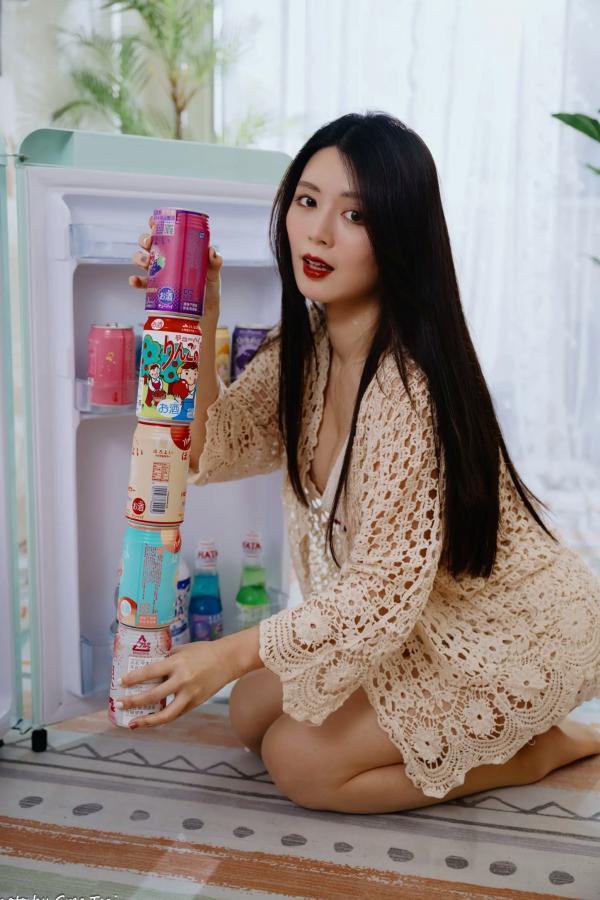    筱筱 - 唯美镂空编织居家私房棚拍，气质女神展现温婉优雅魅力，清新治愈范儿[100P]第94张图片