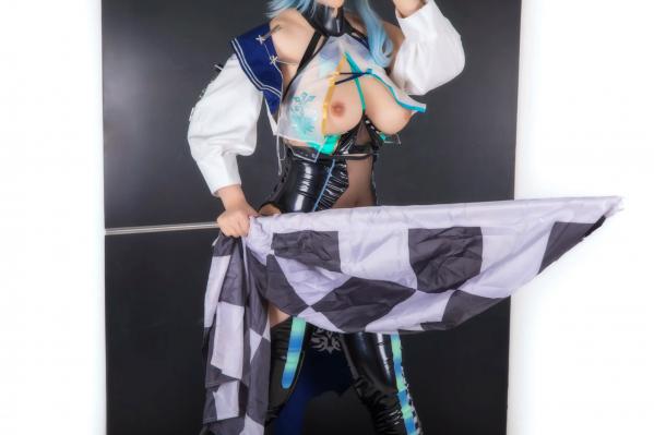    Hokunaimeko北乃芽子优菈赛车女郎Cosplay、黑丝连体、大胆私房、性感大尺度写真全集第8张图片