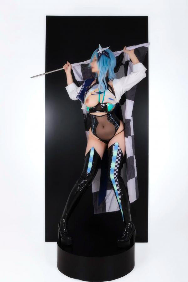    Hokunaimeko北乃芽子优菈赛车女郎Cosplay、黑丝连体、大胆私房、性感大尺度写真全集第13张图片