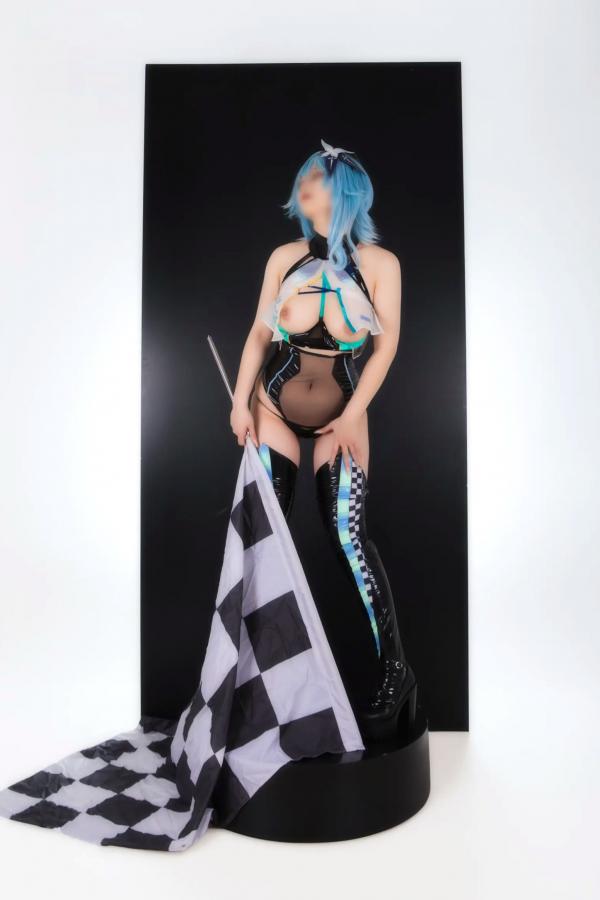    Hokunaimeko北乃芽子优菈赛车女郎Cosplay、黑丝连体、大胆私房、性感大尺度写真全集第36张图片