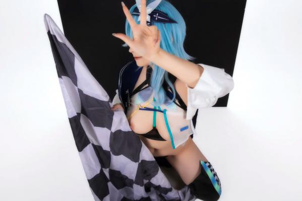    Hokunaimeko北乃芽子优菈赛车女郎Cosplay、黑丝连体、大胆私房、性感大尺度写真全集第62张图片