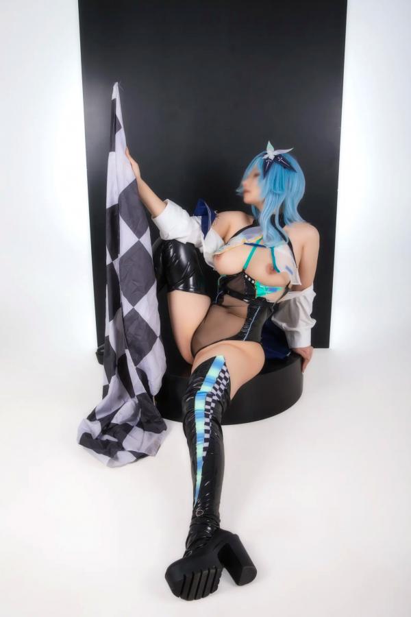    Hokunaimeko北乃芽子优菈赛车女郎Cosplay、黑丝连体、大胆私房、性感大尺度写真全集第77张图片