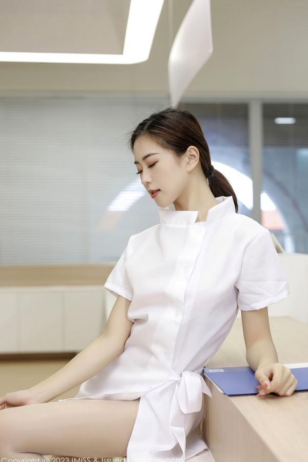    IMiss爱蜜社-726-模特杨紫嫣Candy-医院长廊白色护士服-清纯制服诱惑-角色扮演私房第10张图片