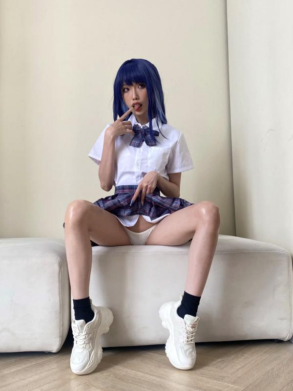    eliza喵喵雷电将军Cosplay角色扮演，性感比基尼与校服制服诱惑私房写真 [39P]第18张图片