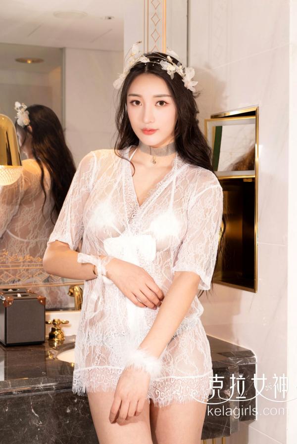    KelaGirls克拉女神-2019.04.26-璇子-《白毛浮碧波》性感私房照，浴室蕾丝内衣诱惑，纯欲气质女神绝美写真第2张图片
