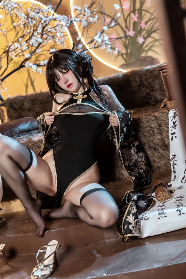    阿薰kaOri - 如烟 [94P] 改良旗袍古风私房照，国风韵味与极致性感完美结合，高冷气质女神制服诱惑系列第48张图片