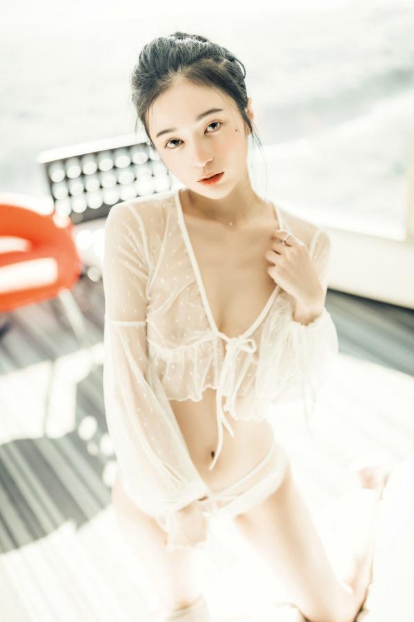    JVID-辰辰-我的女友这一次有点色有点甜-浴室湿身私房写真-透明罩衫黑丝极致诱惑-2022.04.05第99张图片