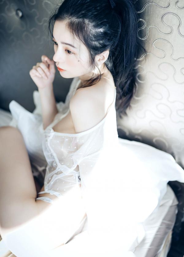    JVID-辰辰-我的女友这一次有点色有点甜-浴室湿身私房写真-透明罩衫黑丝极致诱惑-2022.04.05第121张图片