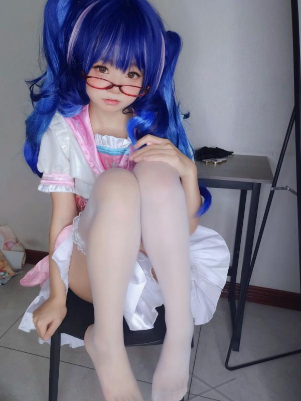    软妹摇摇乐 Amamiya Kokoro角色扮演私房写真，蓝发眼镜娘极致诱惑，白色丝袜美腿大尺度福利 [70P]第57张图片