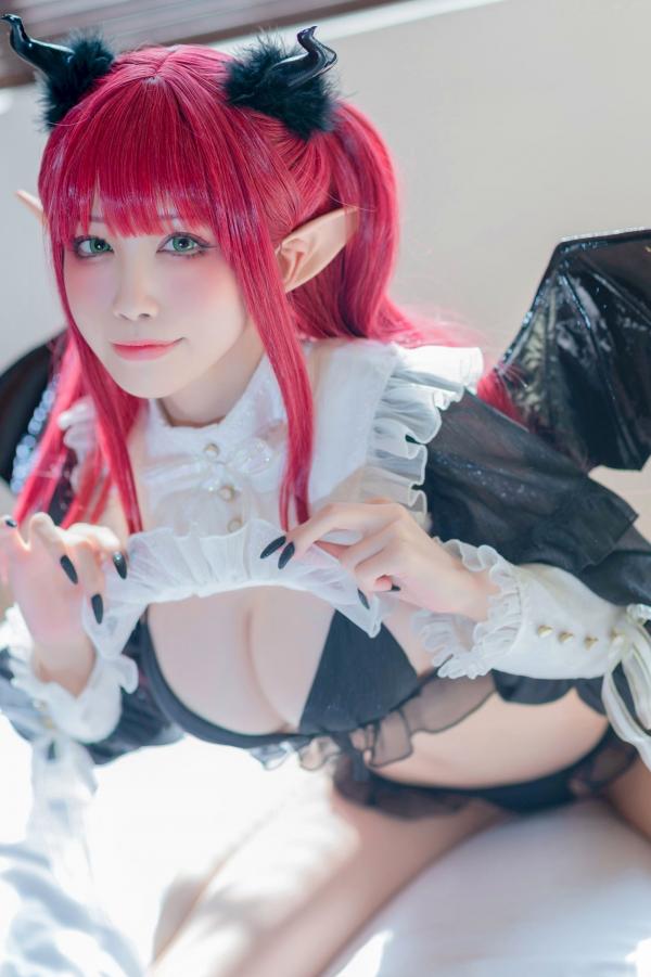    水淼-Aqua-更衣人偶Rizu-kyun恶魔Cosplay，极致魅惑蕾丝私房写真，室内场景下的禁忌诱惑第8张图片
