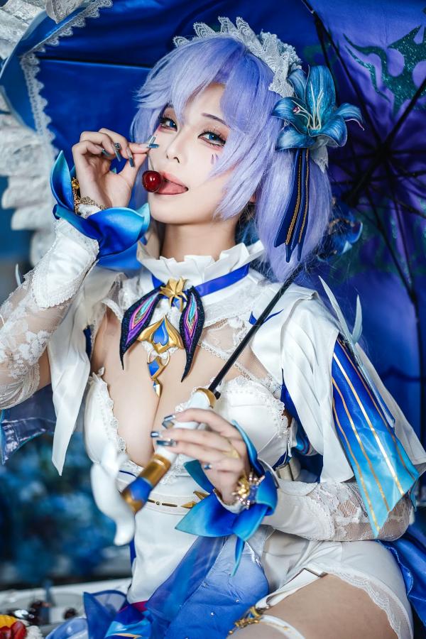    蜜汁猫裘 - 鸣潮坎特蕾拉Cosplay极致诱惑，梦幻华丽服装与性感写真呈现，高颜值还原游戏角色第9张图片