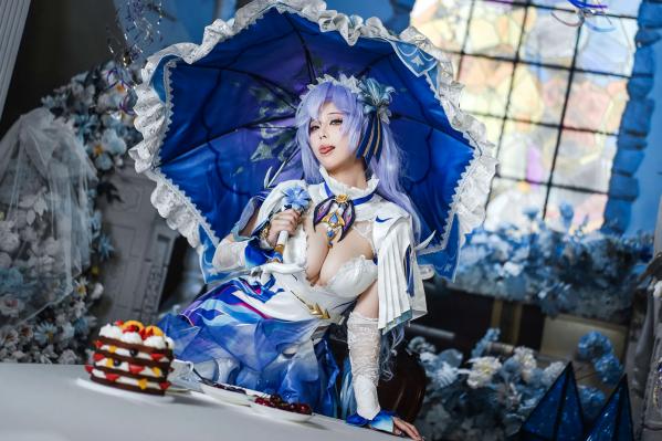    蜜汁猫裘 - 鸣潮坎特蕾拉Cosplay极致诱惑，梦幻华丽服装与性感写真呈现，高颜值还原游戏角色第16张图片