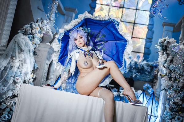    蜜汁猫裘 - 鸣潮坎特蕾拉Cosplay极致诱惑，梦幻华丽服装与性感写真呈现，高颜值还原游戏角色第108张图片