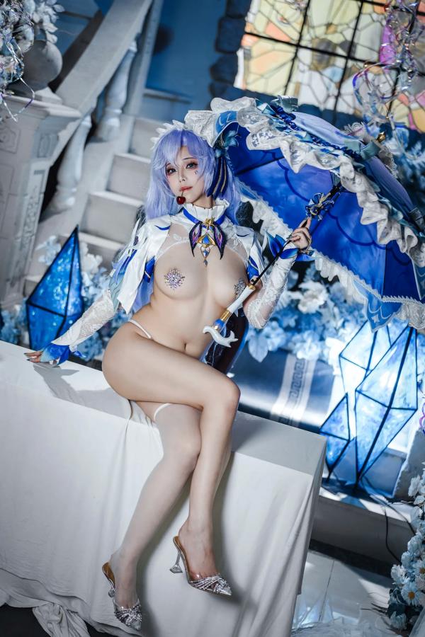    蜜汁猫裘 - 鸣潮坎特蕾拉Cosplay极致诱惑，梦幻华丽服装与性感写真呈现，高颜值还原游戏角色第110张图片