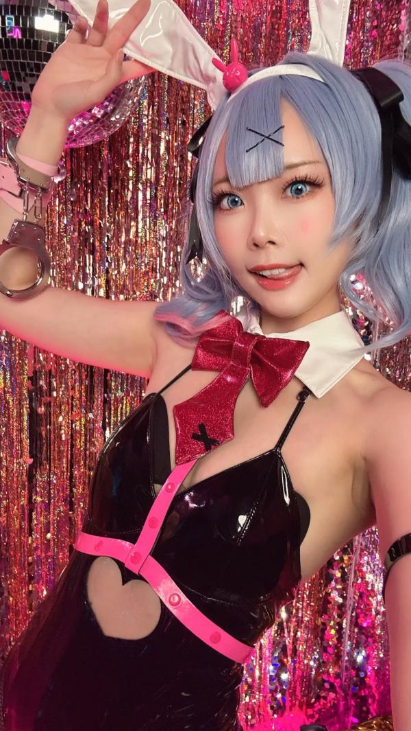    Maou Mo - Rabbit Miku 兔女郎角色扮演写真，漆皮连体装配渔网袜，绝美镜面自拍，性感二次元少女风主题 [57P]第6张图片