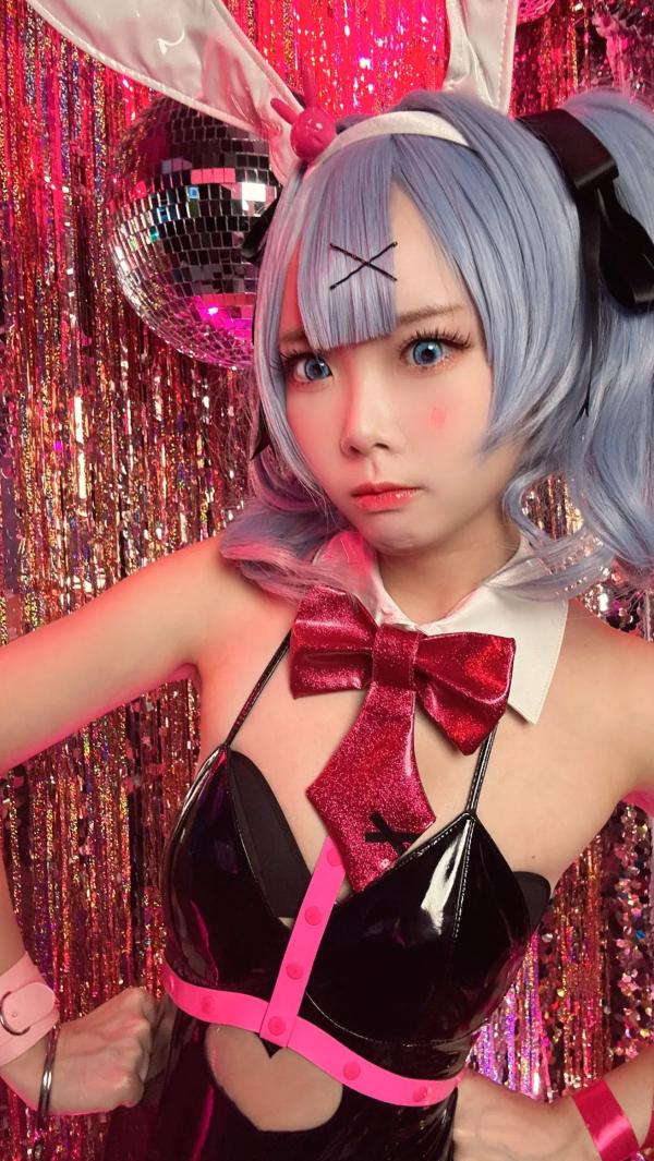   Maou Mo - Rabbit Miku 兔女郎角色扮演写真，漆皮连体装配渔网袜，绝美镜面自拍，性感二次元少女风主题 [57P]第8张图片