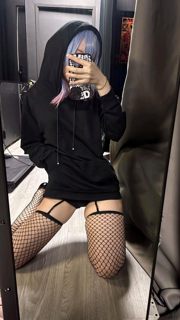    Maou Mo - Rabbit Miku 兔女郎角色扮演写真，漆皮连体装配渔网袜，绝美镜面自拍，性感二次元少女风主题 [57P]第33张图片