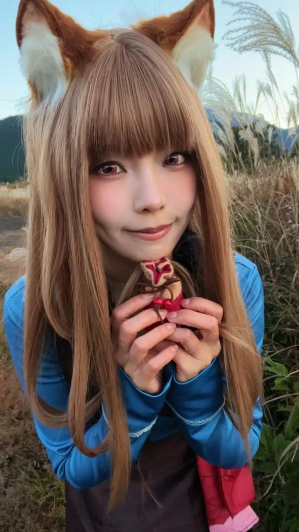    Ely_eee(ElyEE子) - Soft Glow 狼與暖陽：户外芒草丛中的治愈系狼少女Cosplay写真 [52P]第2张图片