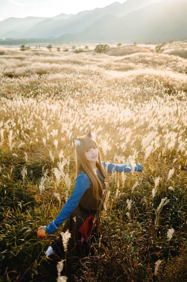    Ely_eee(ElyEE子) - Soft Glow 狼與暖陽：户外芒草丛中的治愈系狼少女Cosplay写真 [52P]第23张图片