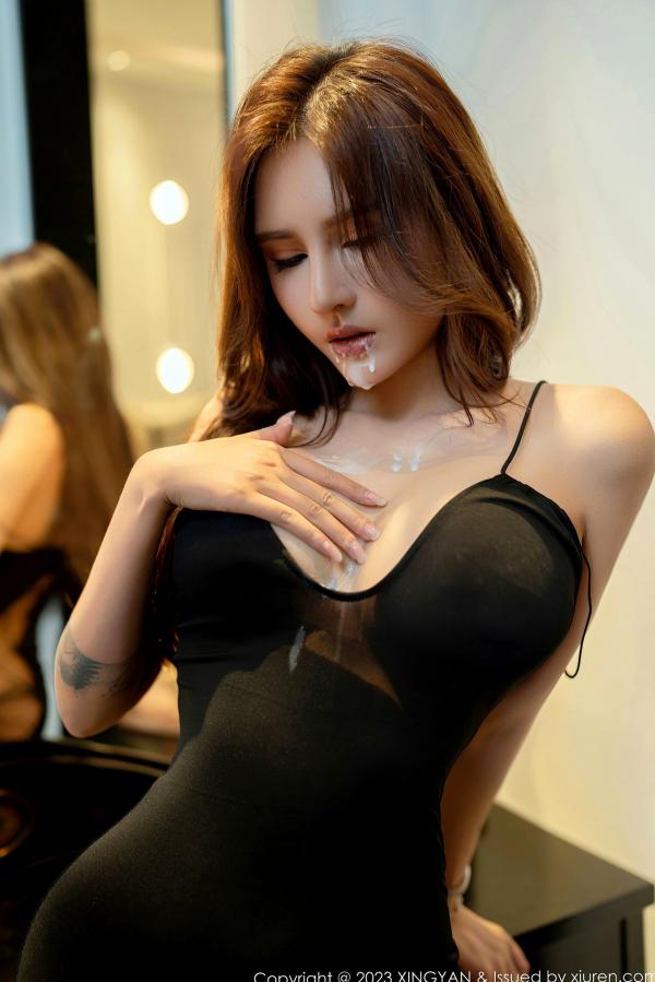    XingYan星颜社-214-Emily尹菲-浴缸湿身诱惑-黑吊带短裙黑丝-私房大尺度写真-2023.11.10第50张图片