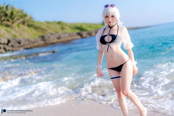   Fantasy-Factory-小丁Ding-天狼星-比基尼-动漫角色扮演海边写真-COSPLAY美图第11张图片