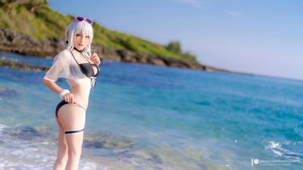    Fantasy-Factory-小丁Ding-天狼星-比基尼-动漫角色扮演海边写真-COSPLAY美图第16张图片