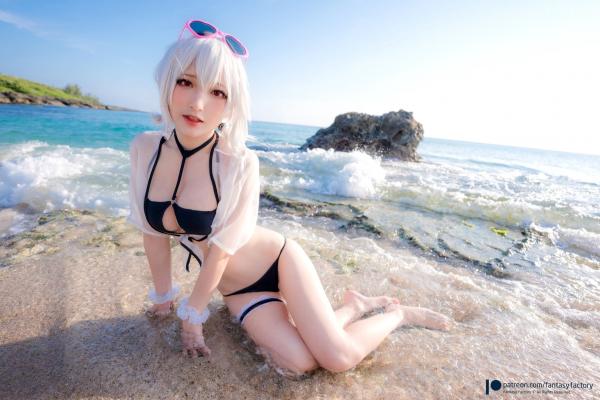    Fantasy-Factory-小丁Ding-天狼星-比基尼-动漫角色扮演海边写真-COSPLAY美图第17张图片