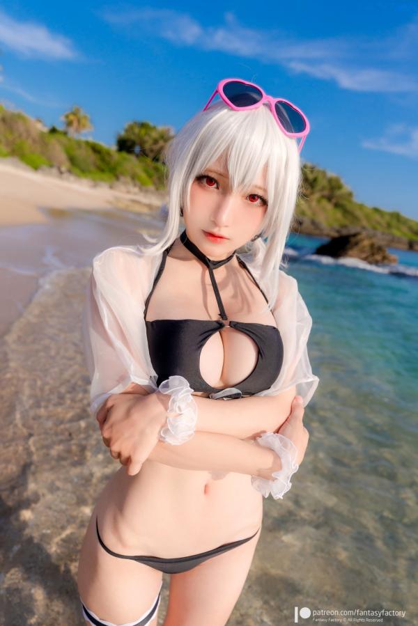    Fantasy-Factory-小丁Ding-天狼星-比基尼-动漫角色扮演海边写真-COSPLAY美图第18张图片