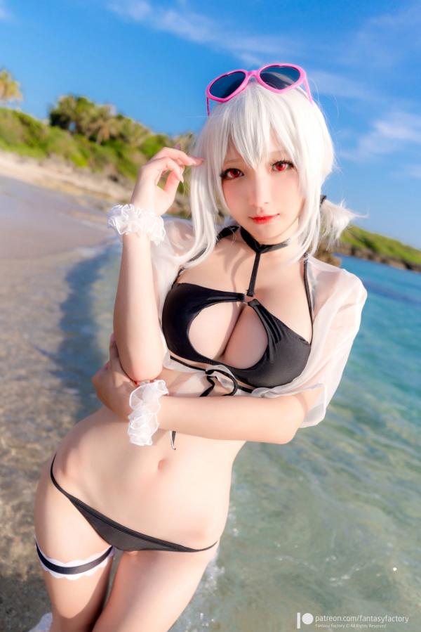    Fantasy-Factory-小丁Ding-天狼星-比基尼-动漫角色扮演海边写真-COSPLAY美图第19张图片