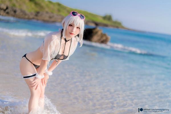   Fantasy-Factory-小丁Ding-天狼星-比基尼-动漫角色扮演海边写真-COSPLAY美图第24张图片