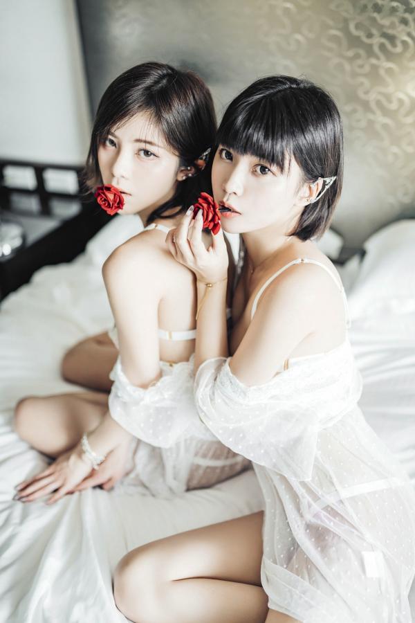    JVID-果宝宝-私房卧室系列-双姝闺蜜私密互动-女女情欲初体验-纯欲风格写真大尺度精选第13张图片