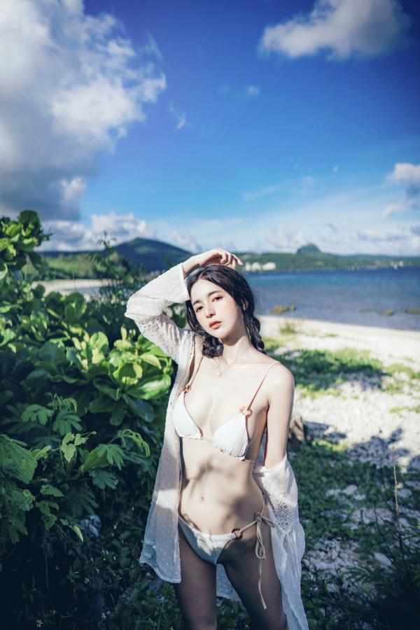    JVID-辰辰-绝美户外写真-比基尼海滩度假-清新可爱与性感诱惑并存-生日特别呈现第54张图片