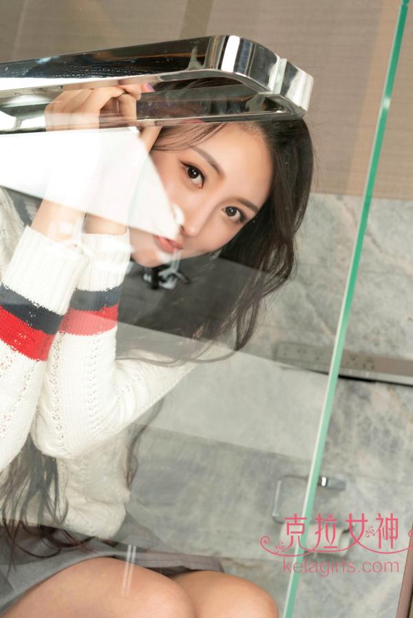    KelaGirls克拉女神：璇子-学院风针织毛衣与百褶裙，演绎迷人纯欲学妹的清纯私房魅力第16张图片